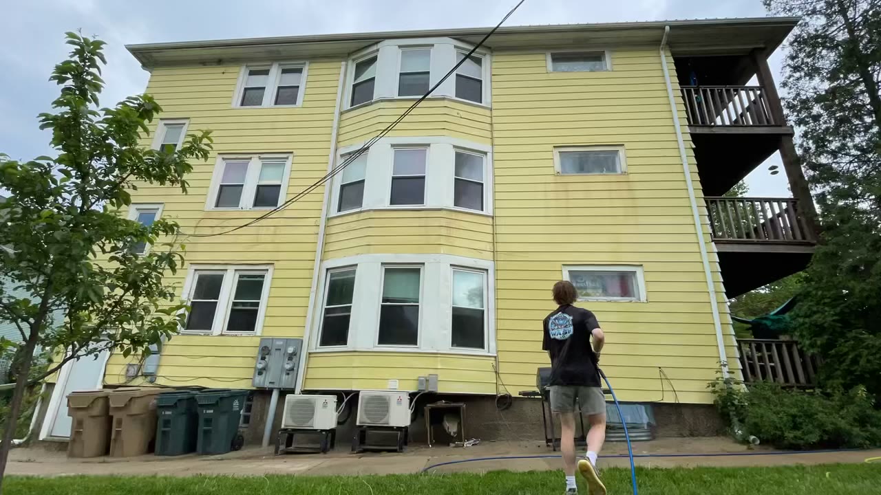 Professional exterior cleaning transformation