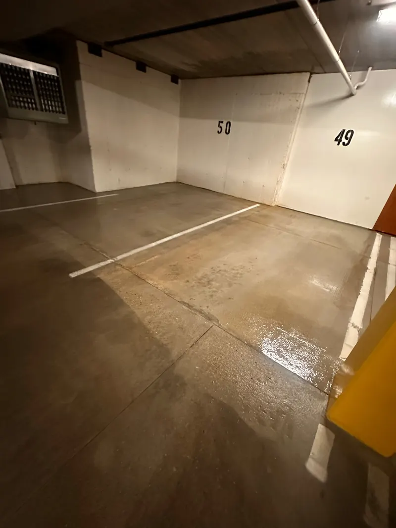 Commercial Parking Garage Restoration — Parking Surface Cleaning, Oil Stain Removal