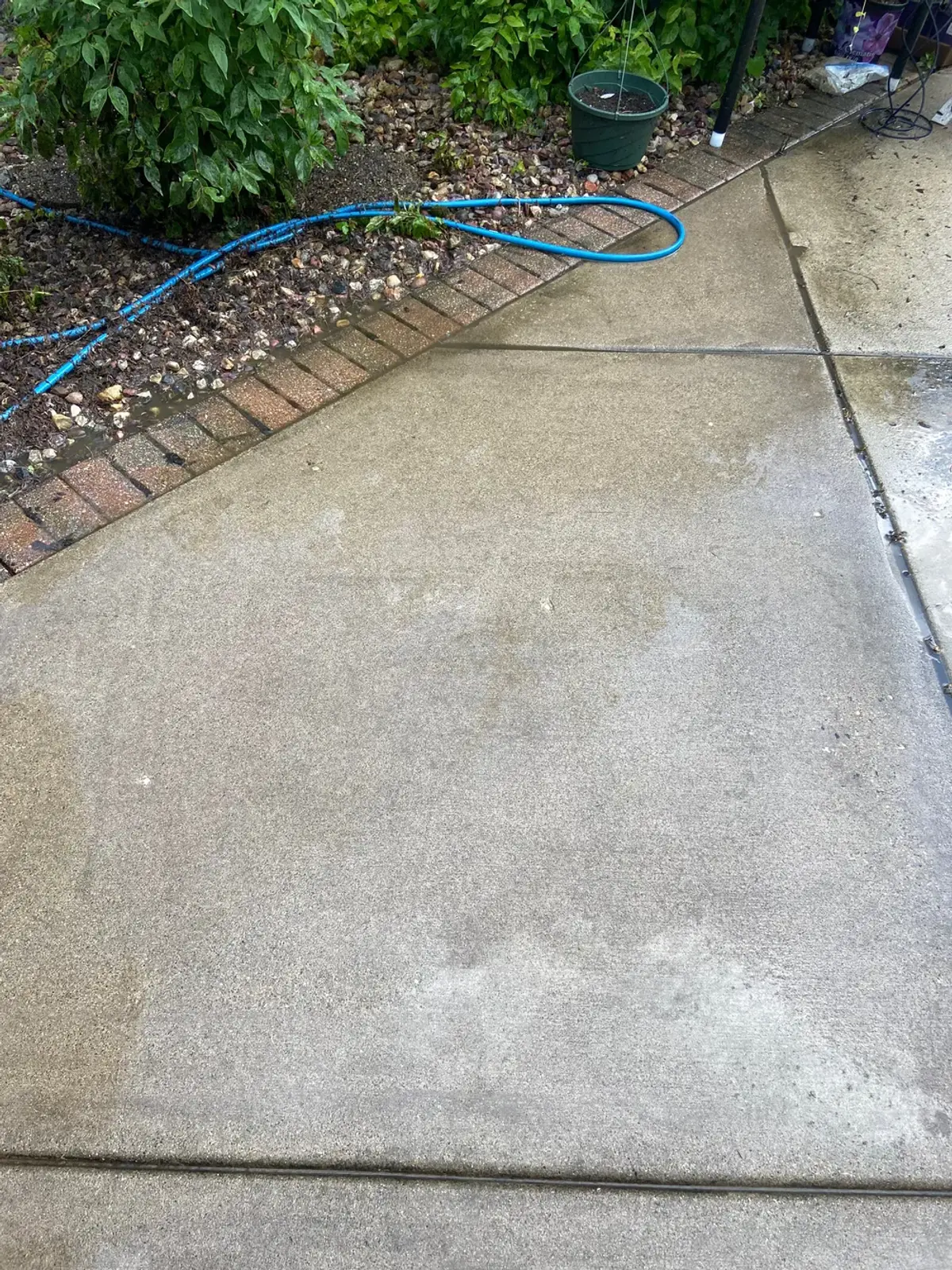After: Clean concrete